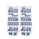 Coloring Socks - Trains On the Tracks