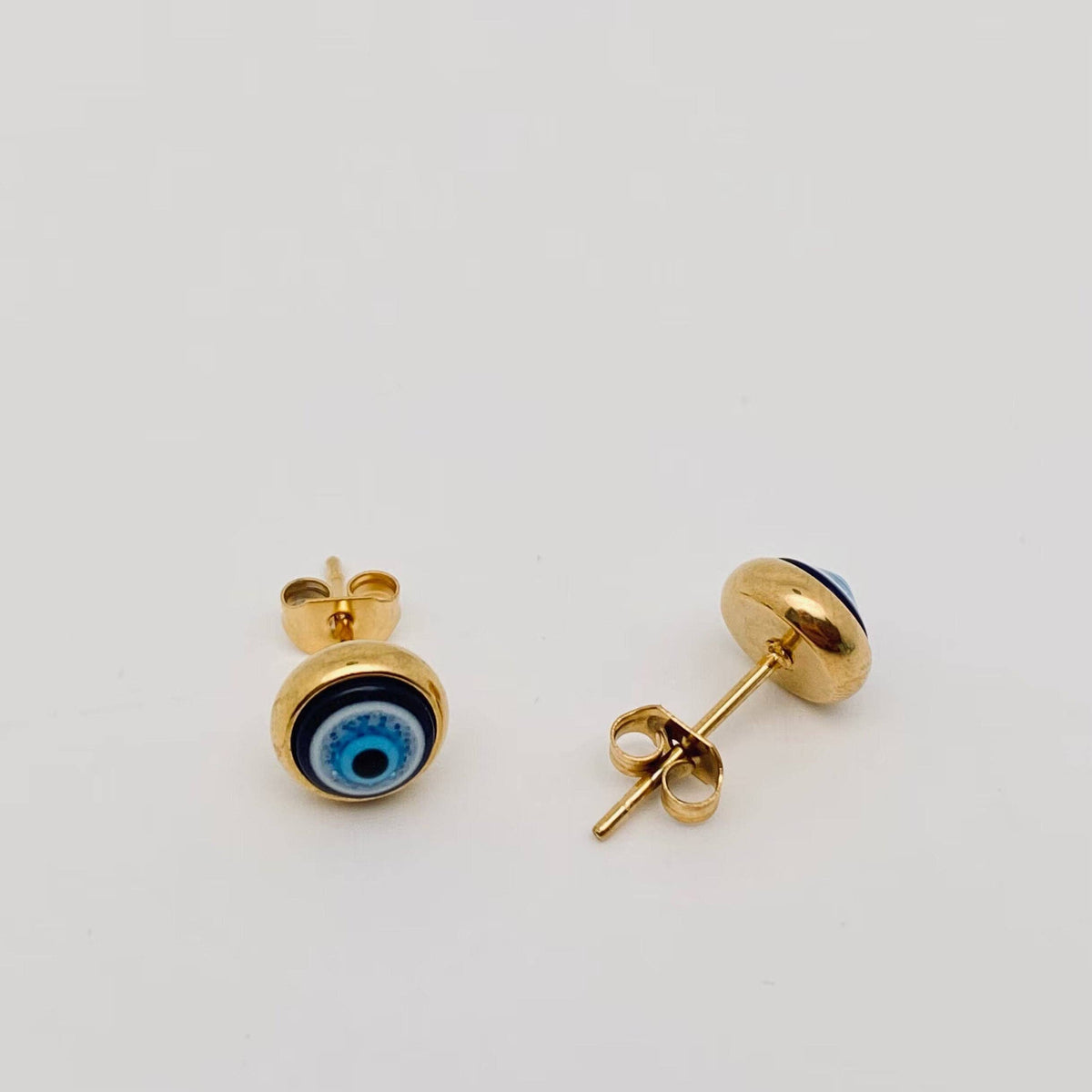 Devil's Eye Gold-Plated Stud Earrings