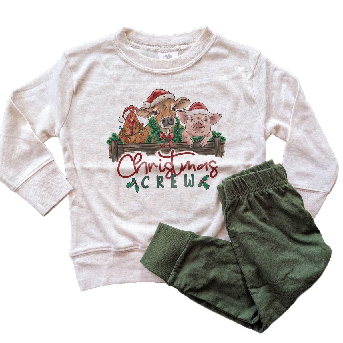 Christmas Crew Farm Pajama Set