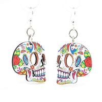 Profile Sugar Skulls Wooden Earrings