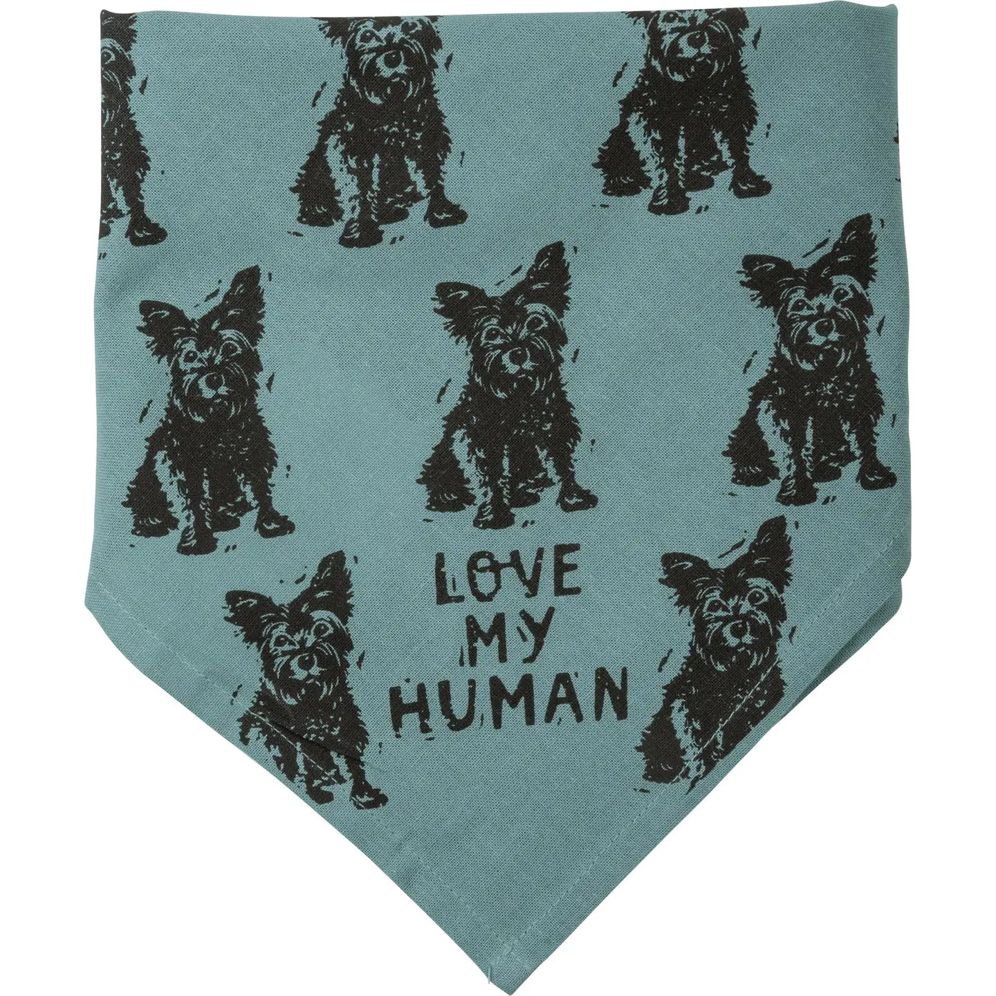 Yorkie/Love My Human Small Pet Bandana