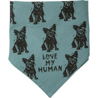 Yorkie/Love My Human Small Pet Bandana
