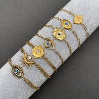 18K Gold-Plated Evil Eye Bracelet