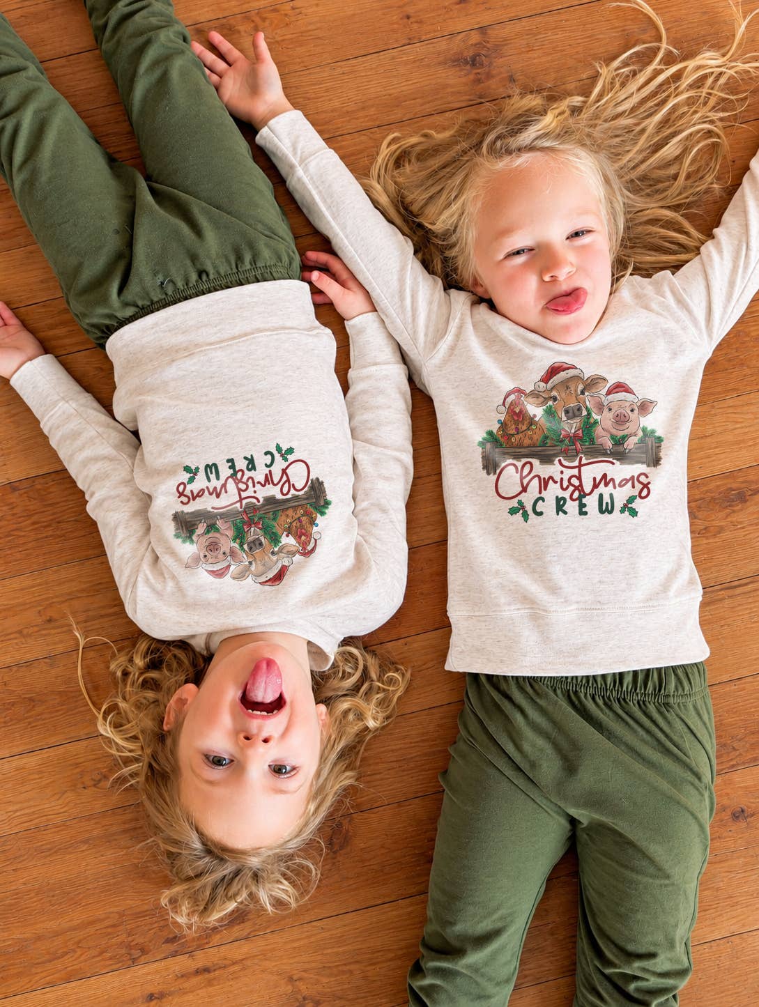 Christmas Crew Farm Pajama Set