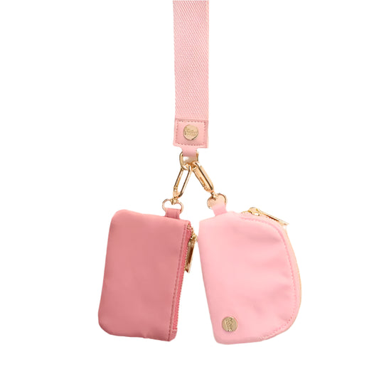 Dynamic Duo Pouch Wristlet Rose