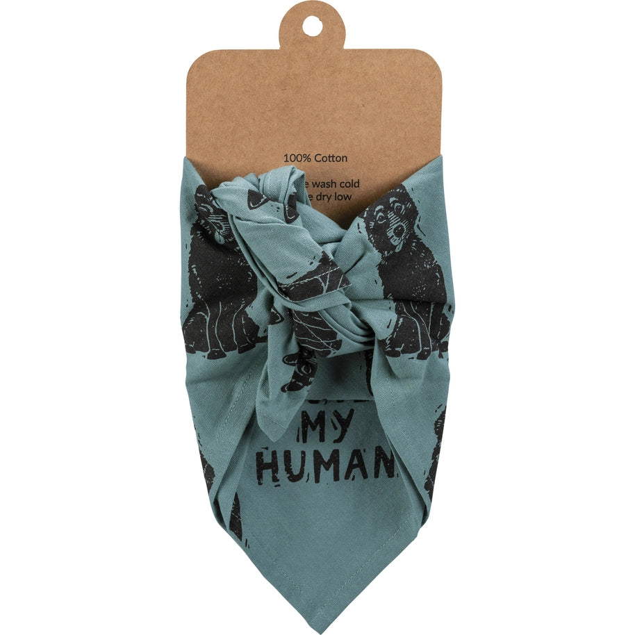 Husky/Love My Human Large Pet Bandana