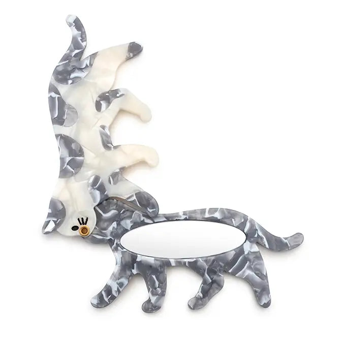 Swing-Hinge Folding Compact Mirror Kitty Cat
