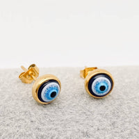 Devil's Eye Gold-Plated Stud Earrings