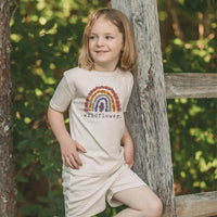 "Wildflower" Rainbow Kids Tee