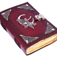 Fairy Leather Embossed Journal with Metal Fairy and Corners
