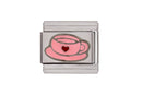 Pink Coffee Cup Italian Charm