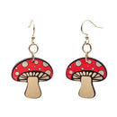Mushroom Wooden Earrings