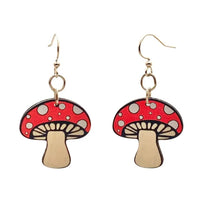 Mushroom Wooden Earrings