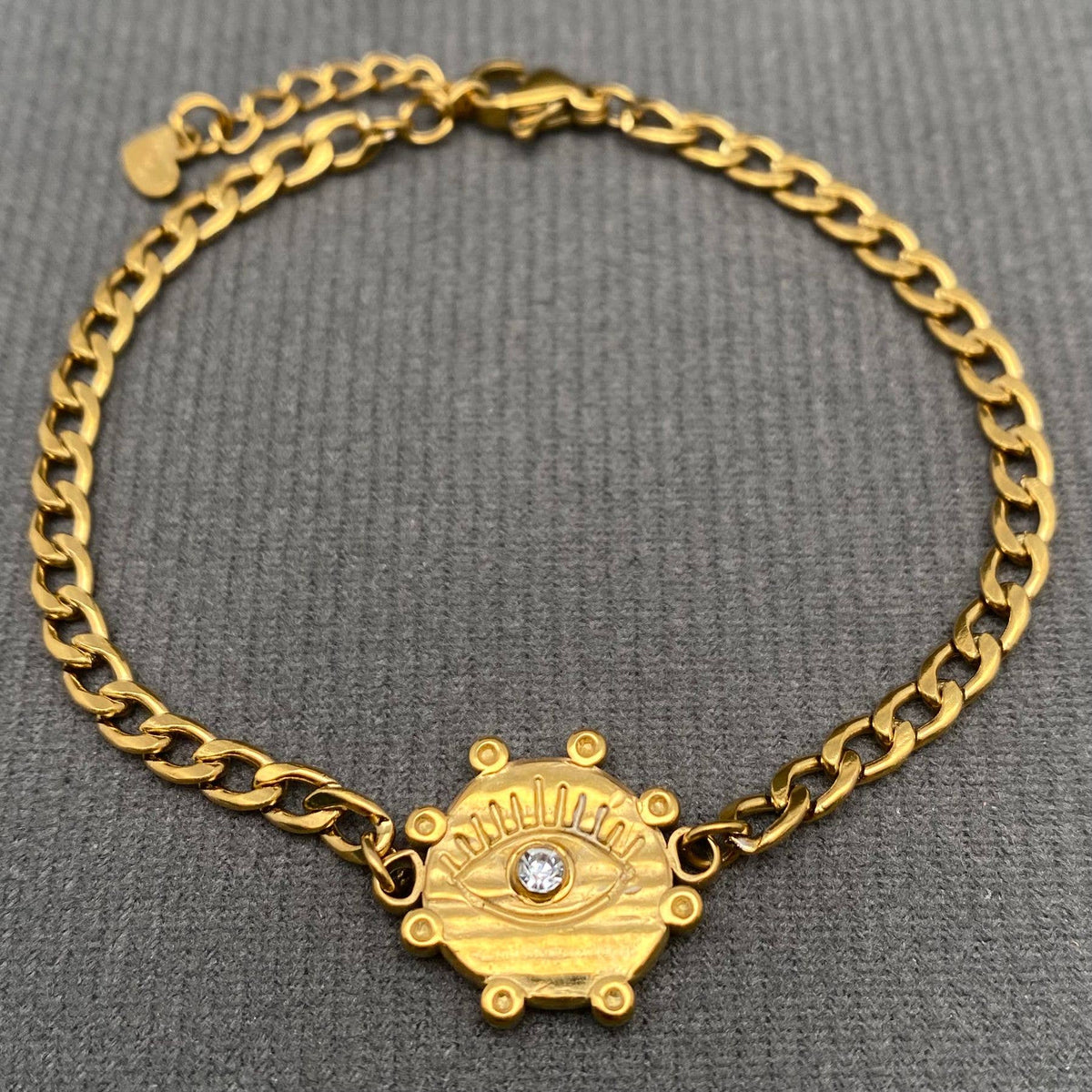 18K Gold-Plated Evil Eye Bracelet