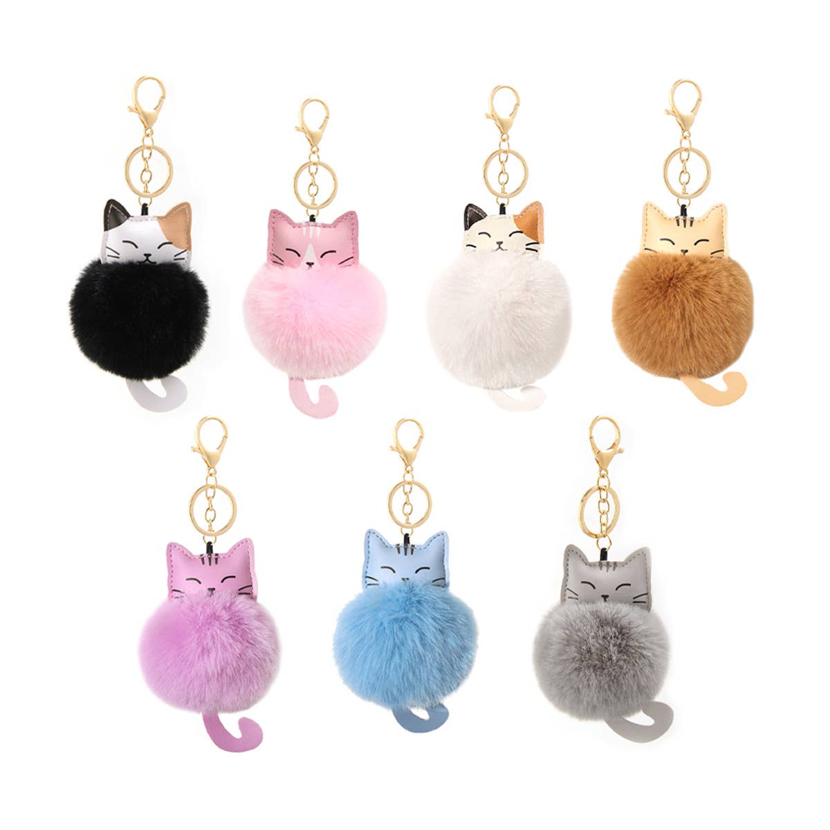 Lucky Cat Plush Keychain Pendant Women's Accessories