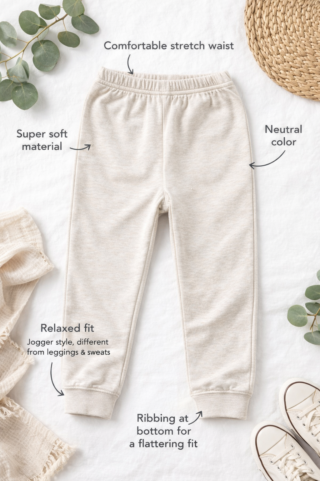 Oatmeal Jogger Pajama Casual Play BFB Add-on Lounge Set