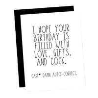 I Hope Your Birthday Is Filled with Cock Card