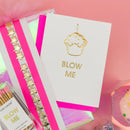 Blow Me - Paperclip Letterpress Card