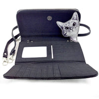 Peeking Cats Wallet in Vinyl Material
