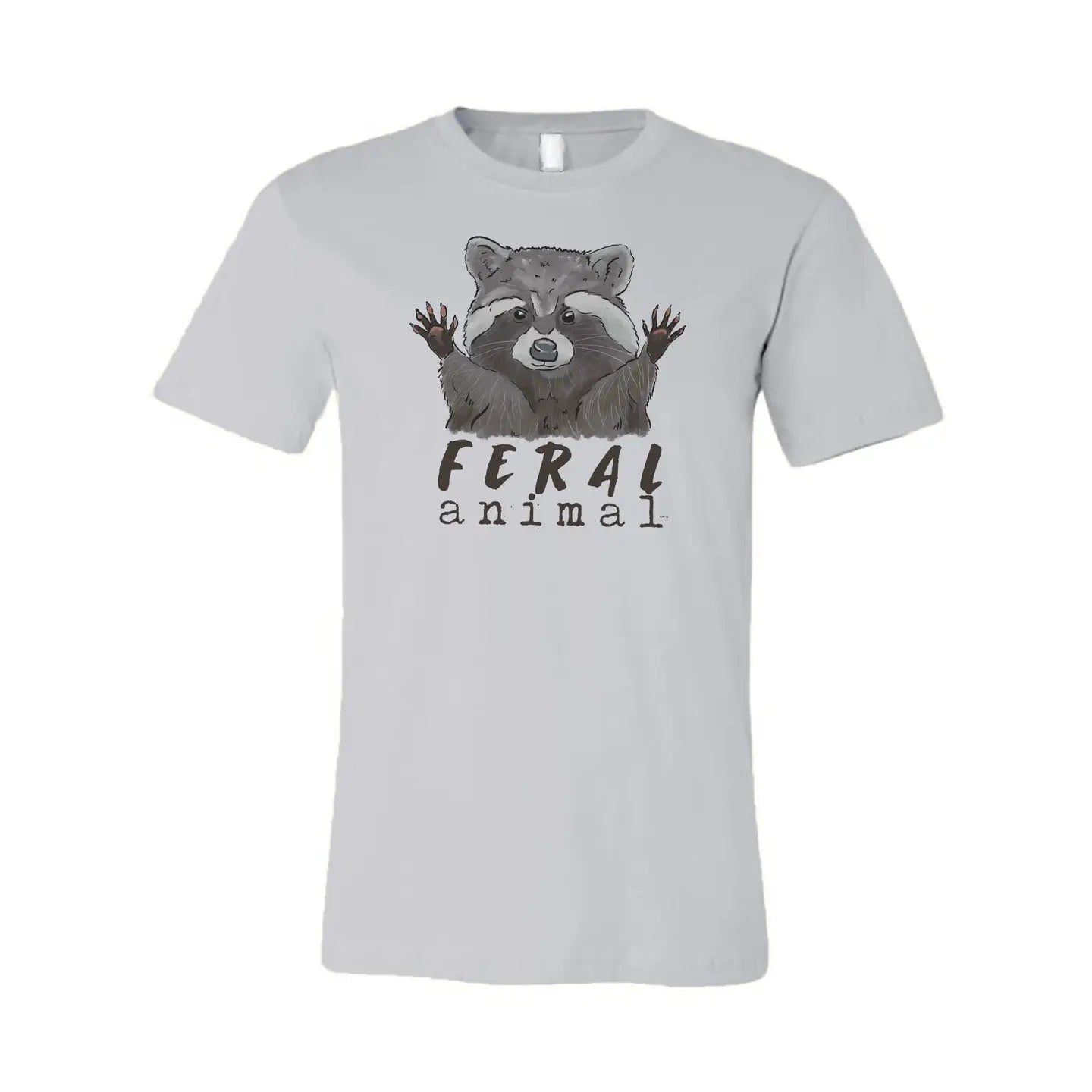 "Feral Animal" Raccoon Grey Tee