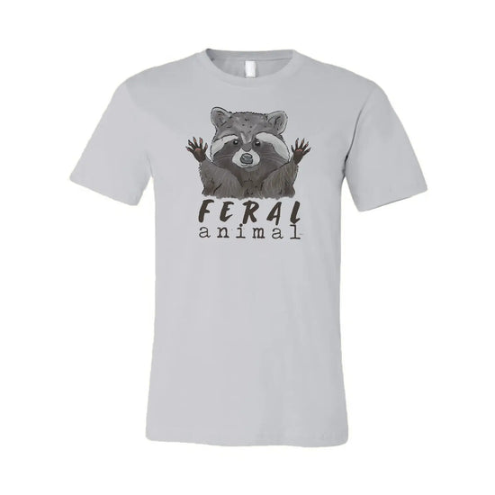 "Feral Animal" Raccoon Grey Tee