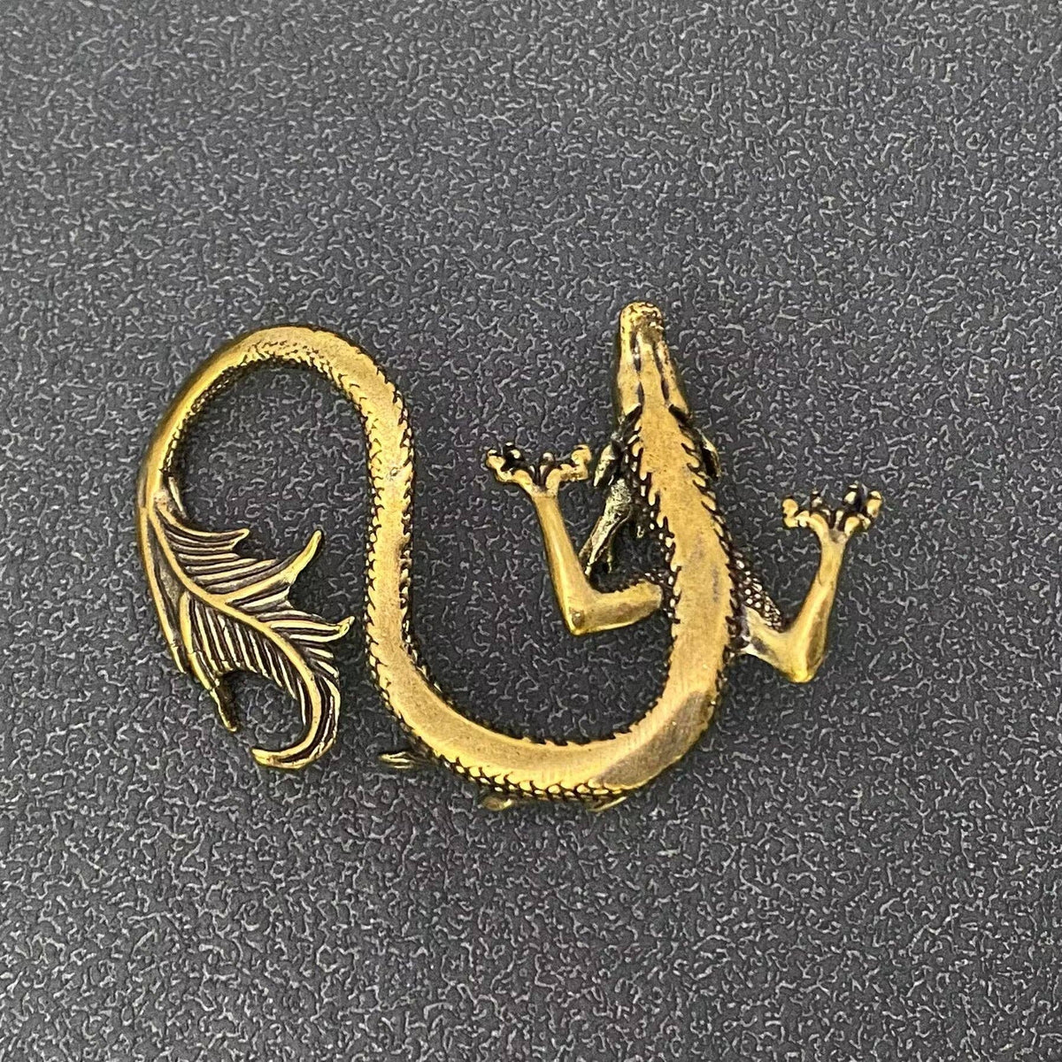 Brass Chinese Dragon Desktop Ornament