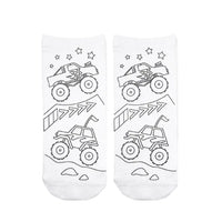 Coloring Socks - Monster Truck Mania