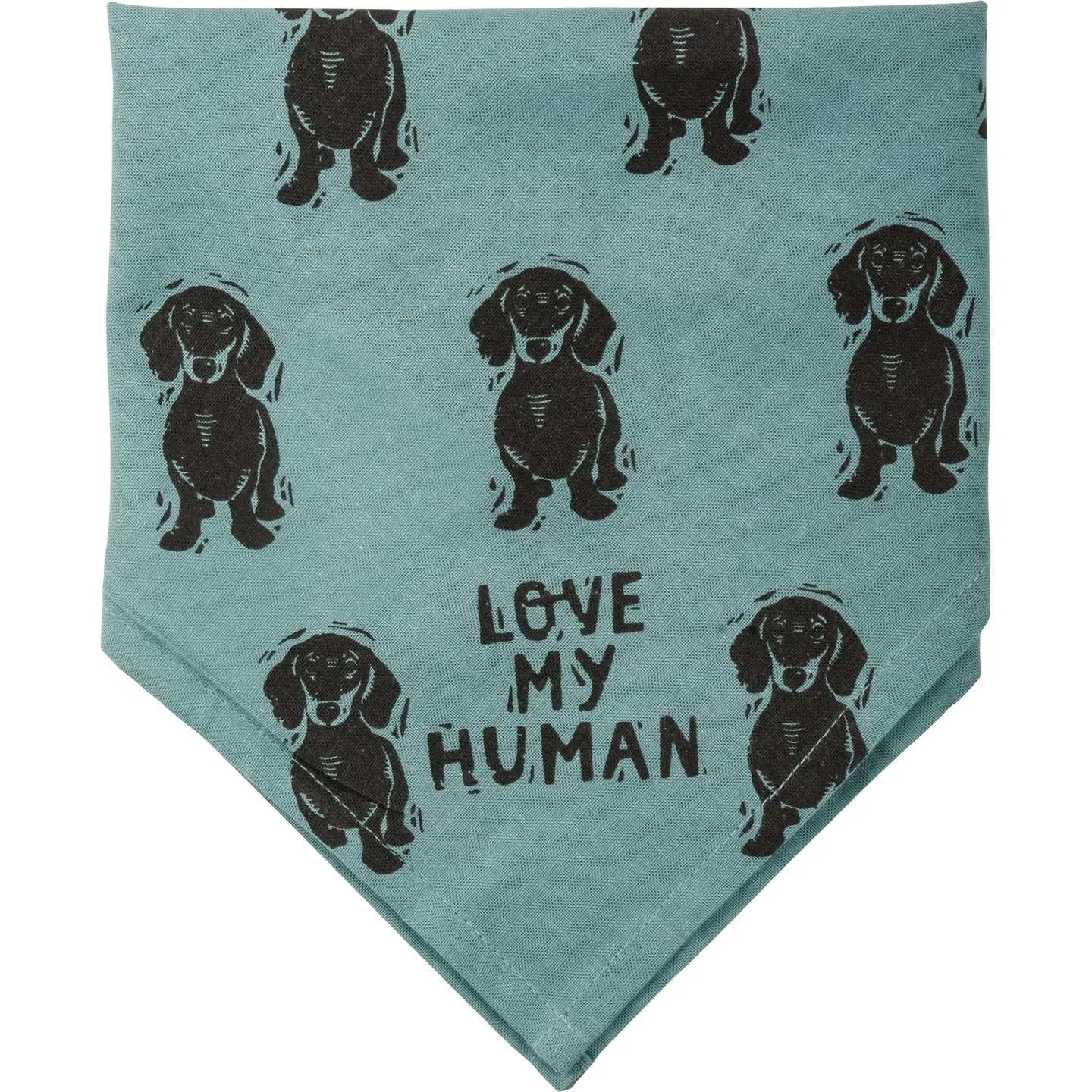 Dachshund/Love My Human Small Pet Bandana