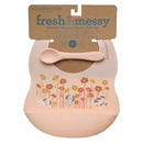 Puppies & Poppies Silicone Bib & Spoon Set