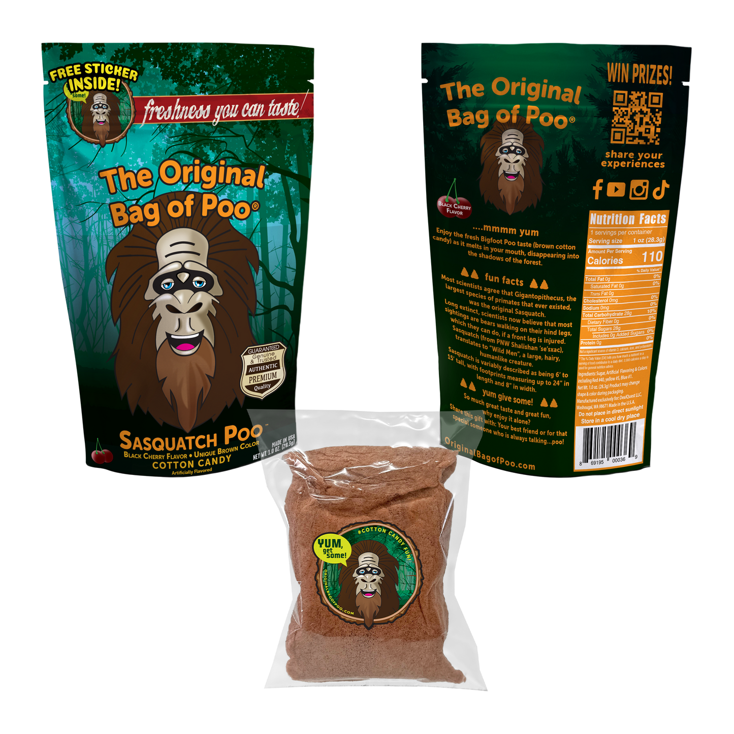 The Original Bag of Poo® (Sasquatch Cotton Candy Poo)