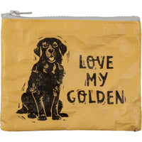 Love My Golden Zipper Wallet
