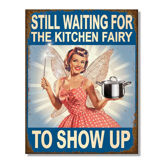 Kitchen Fairy Tin Sign