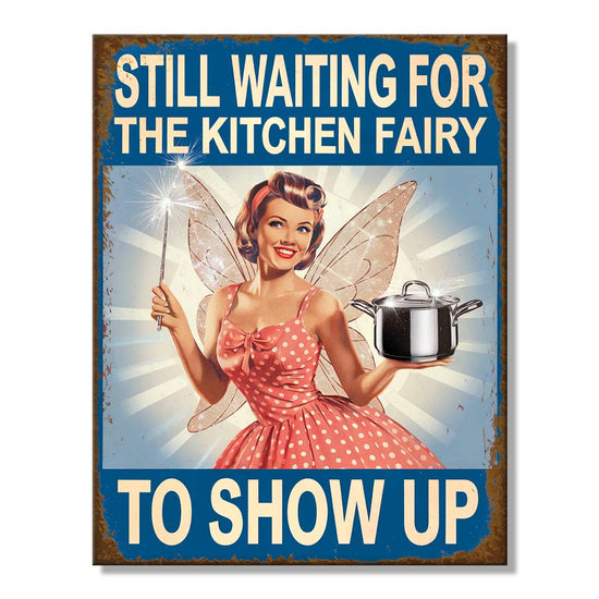 Kitchen Fairy Tin Sign