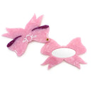 Swing-Hinge Folding Compact Mirror Ribbon Bow
