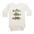 Three Fish Summer Baby Bodysuit Outdoor Clothes Fishing Kid