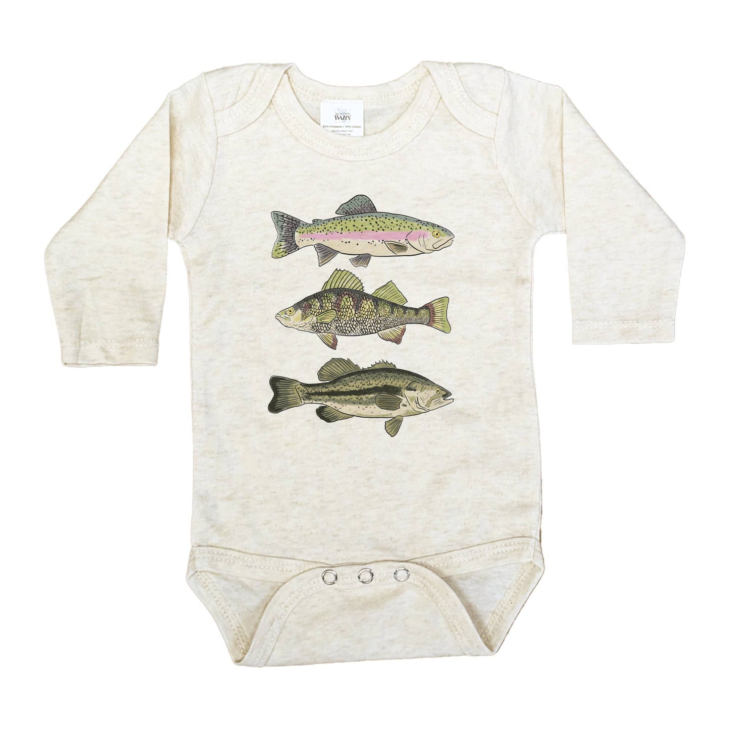 Three Fish Summer Baby Bodysuit Outdoor Clothes Fishing Kid