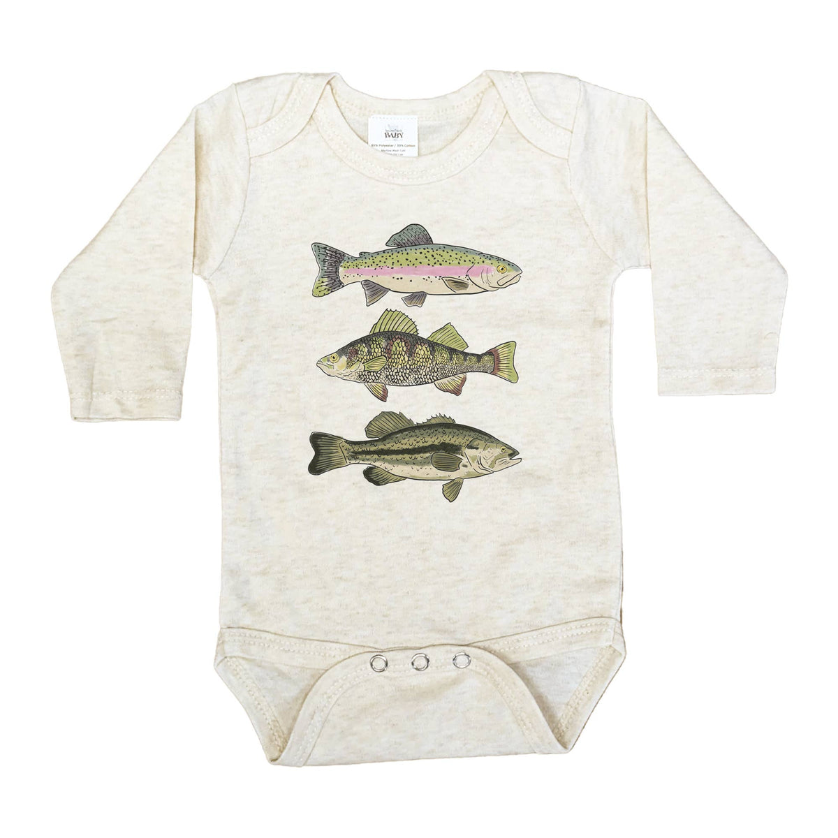 Three Fish Summer Baby Bodysuit Outdoor Clothes Fishing Kid