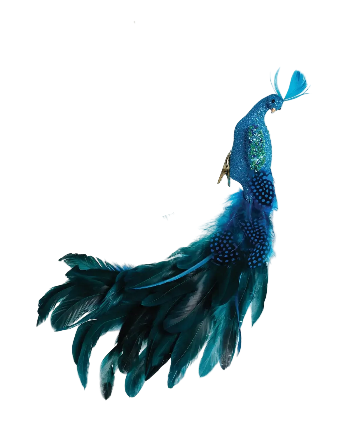Peacock Clip-On and Hanging Glass Ornament