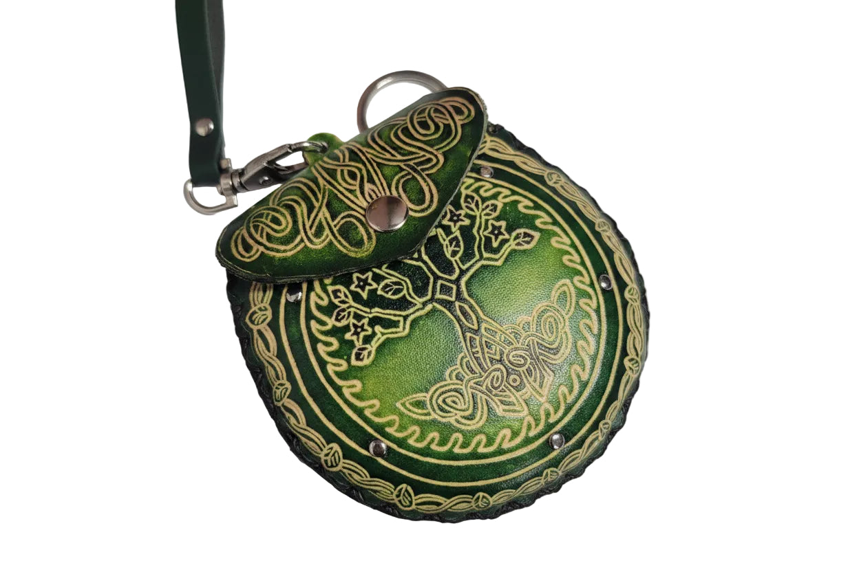 Tree of Life Wristlet leather coin purse