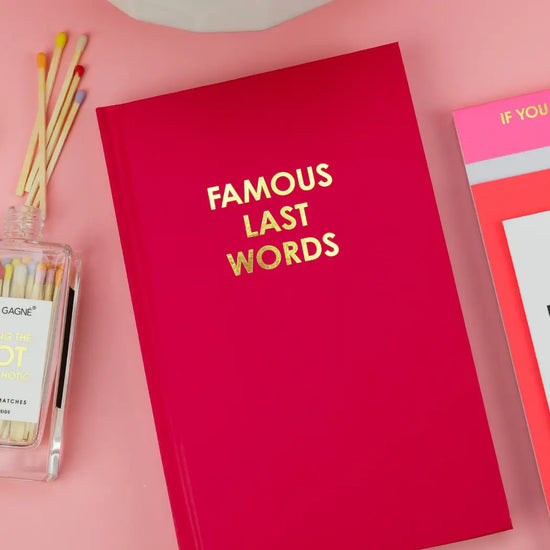 Famous Last Words - Deep Red Hardcover Journal