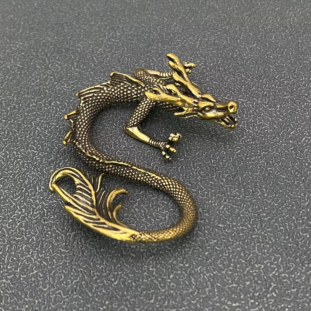 Brass Chinese Dragon Desktop Ornament