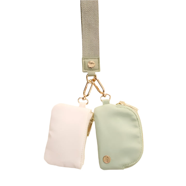 Dynamic Duo Pouch Wristlet Sage