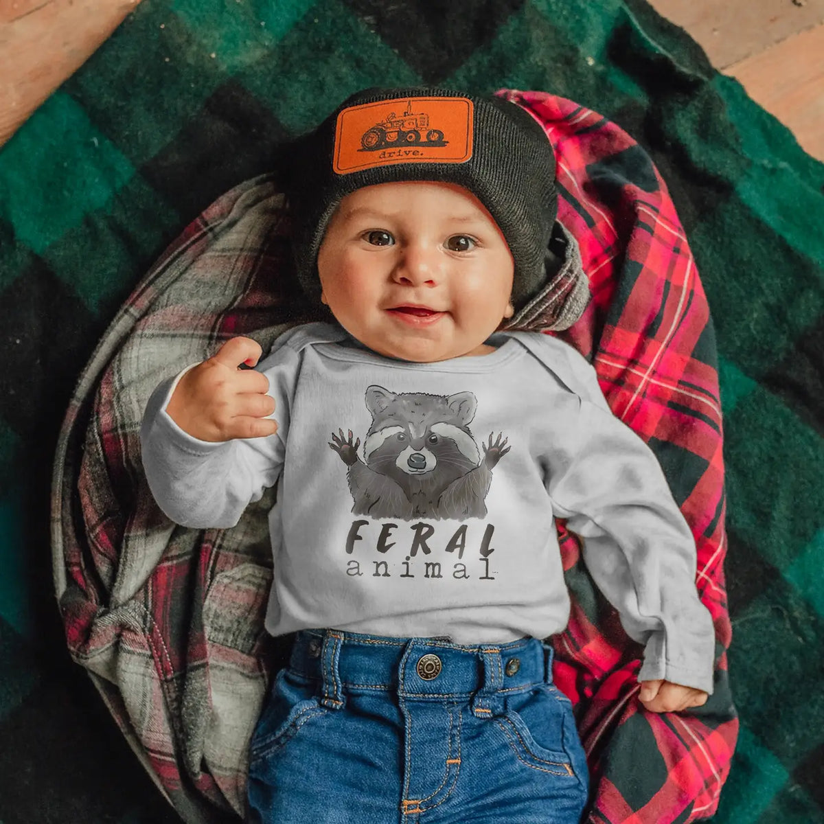"Feral Animal" Woodland Raccoon  Onesie