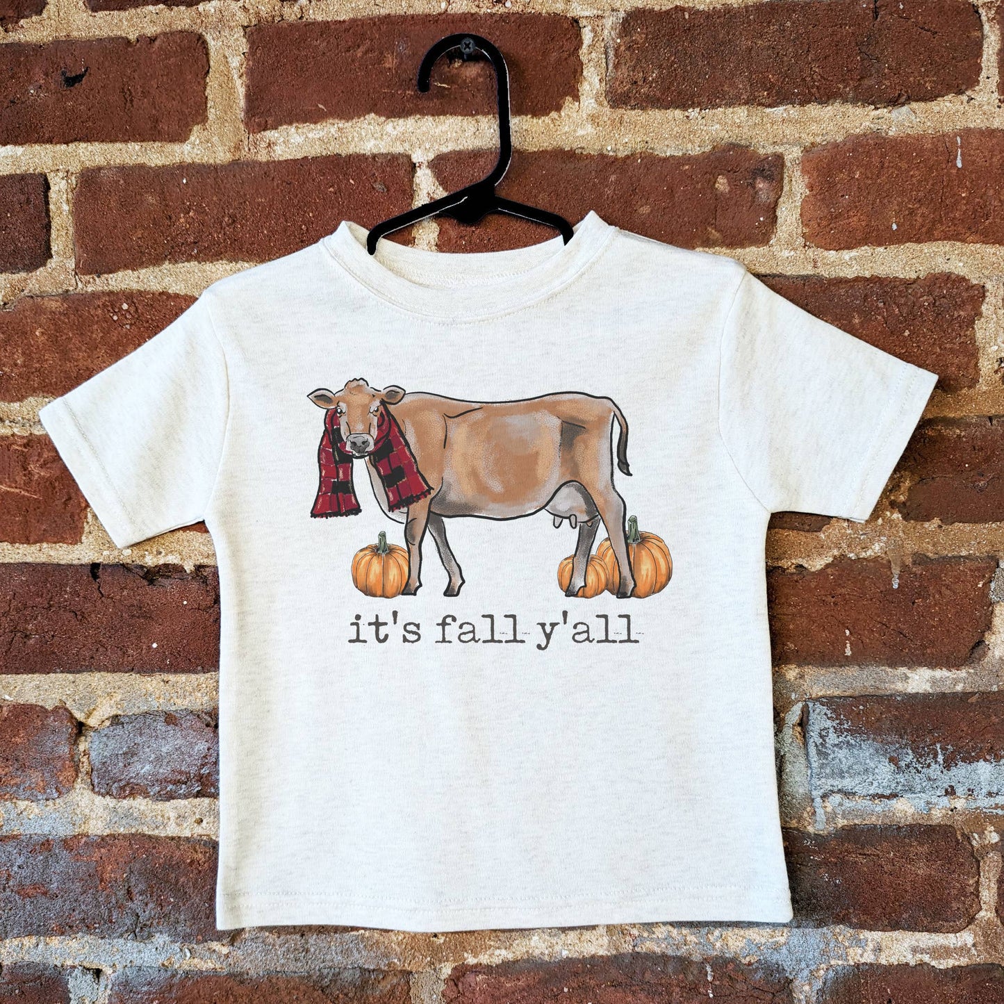 "It's fall ya'll" Country Fall Farm Cow Kid Clothing