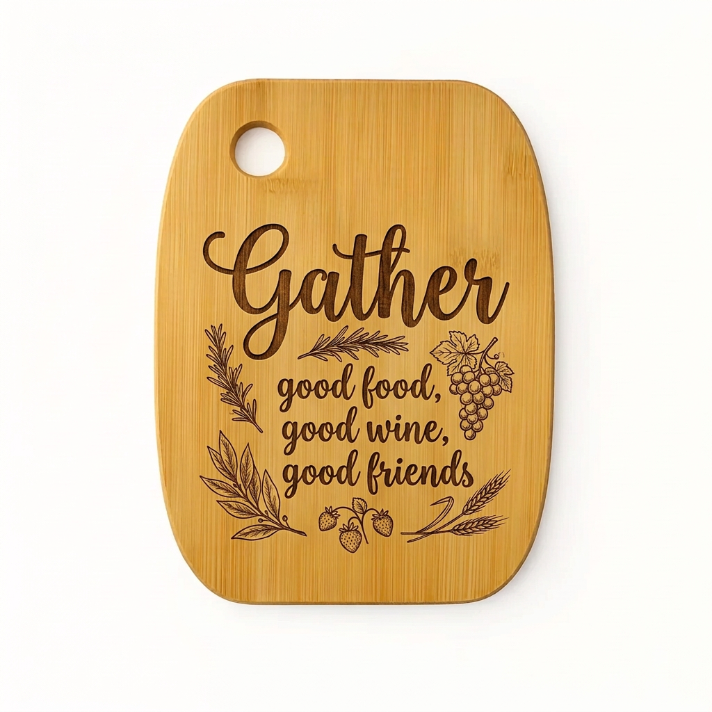 11" x 9" Bamboo Cutting Board Custom Engraving Available