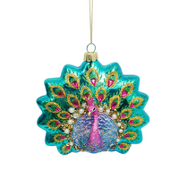 Peacock Glass Ornaments