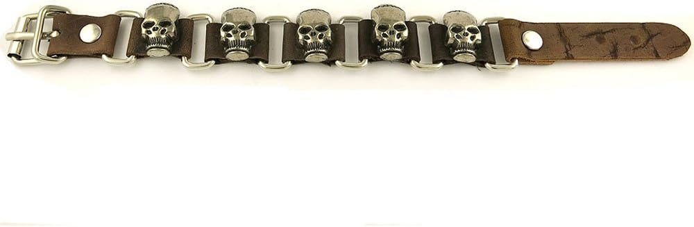 Leather Skull Bracelet