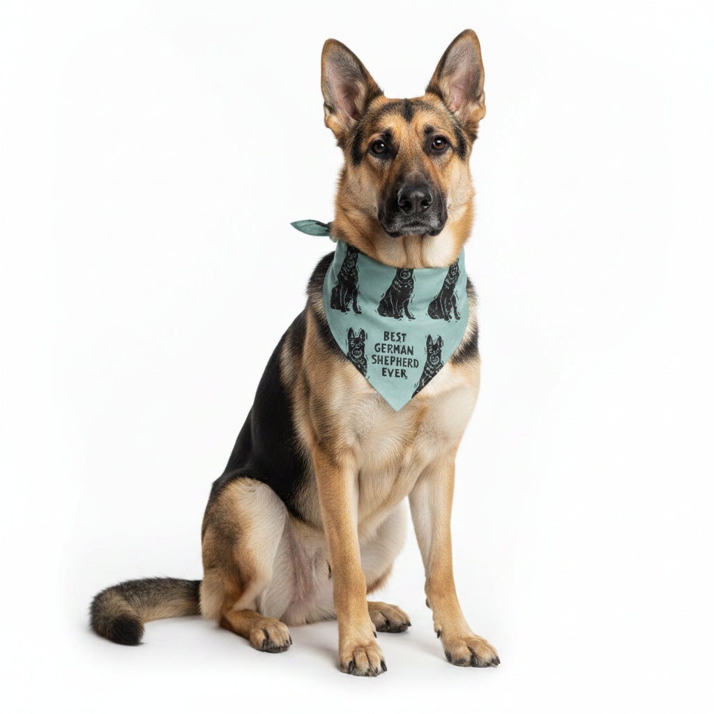 Shepherd/Love My Human Large Pet Bandana