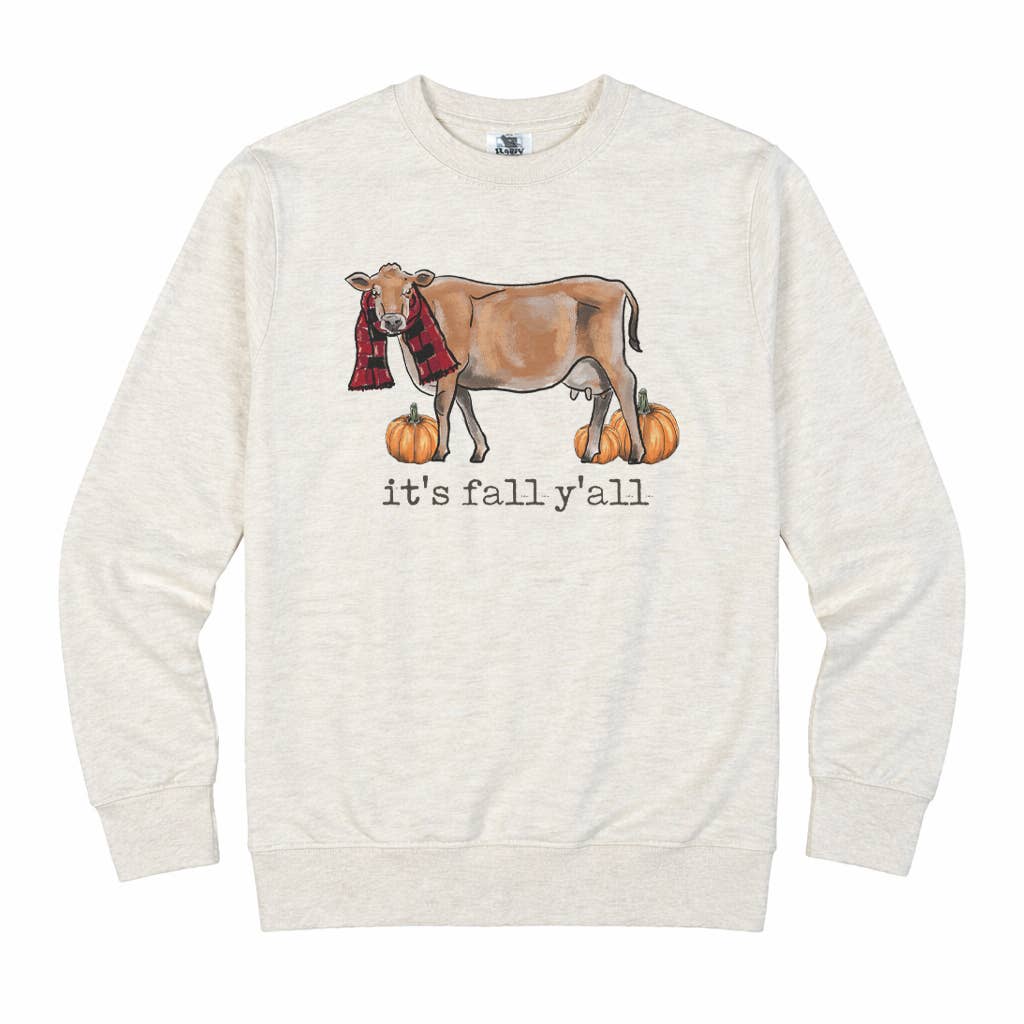 "It's fall ya'll" Country Fall Farm Cow Adult Clothing