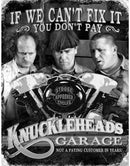 Stooges Knuckleheads Garage Tin Sign